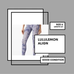 Lululemon Align High-Rise Leggings - Size 6 - Diamond Dye Iced Iris Peri Purple